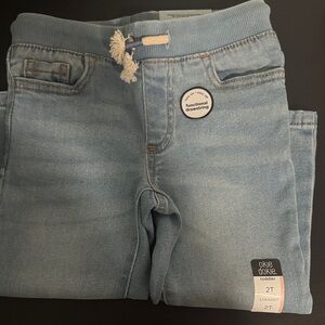 Okie Dokie Light Blue Toddler Jeans with Drawstring